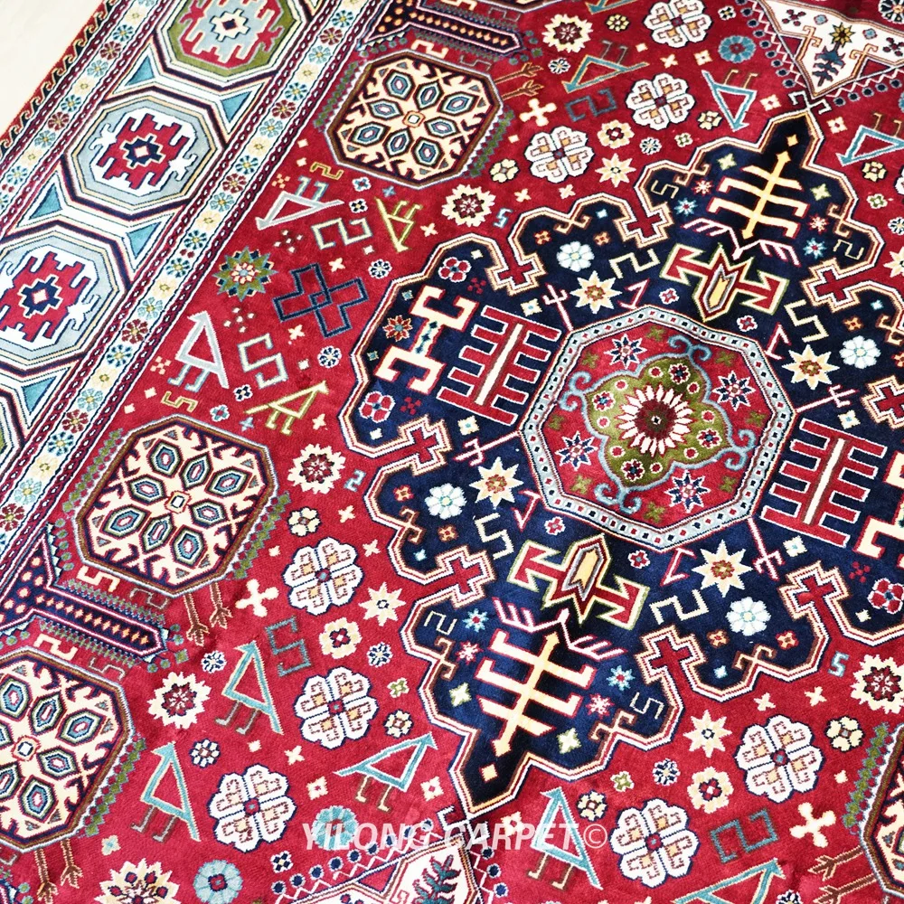 Рисунок 4 - 152x244 см Шелковый Племенной ковер ручной работы