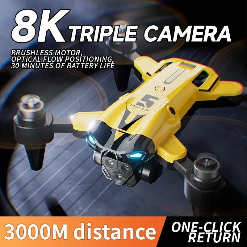 M5 Drone 5G Wifi GPS Obstacle Avoidance FPV Foldable Drone Optical Flow Switching 8K Aerial Dual Camera Toy Chlidren Gifts drone quadcopter