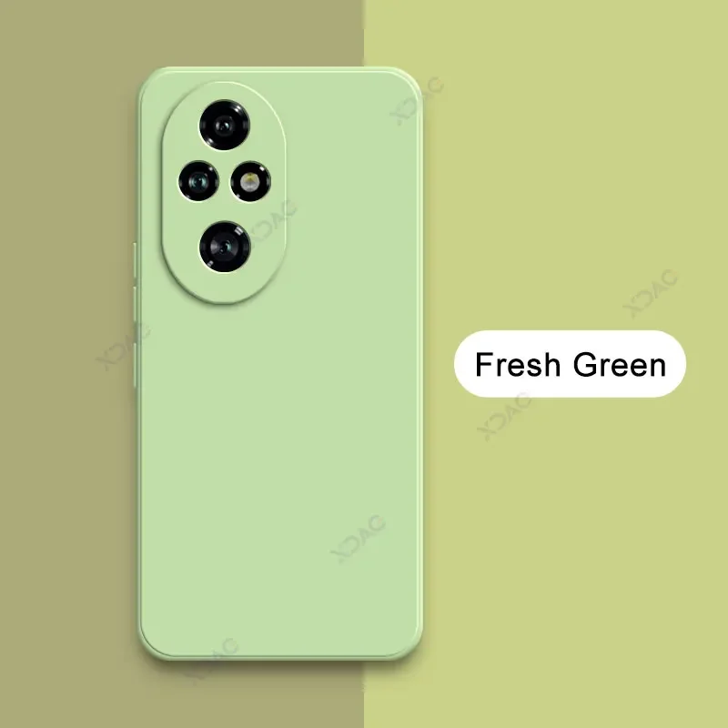 Premium Square Liquid Silicone Phone Case with Lens Protection, Double Liner Design