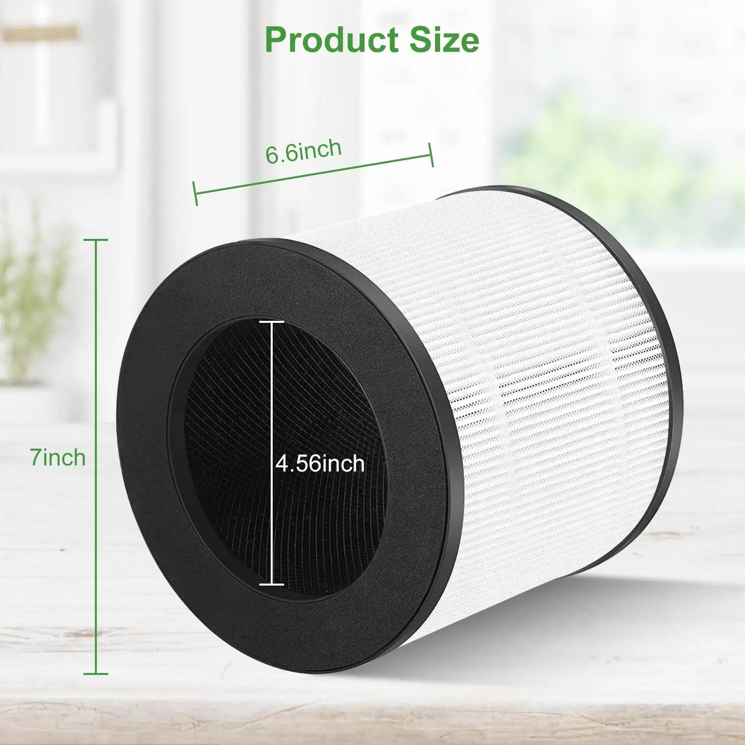 Filtre de rechange compatible Medify Air MA-14 installé dans le purificateur, prêt à être utilisé