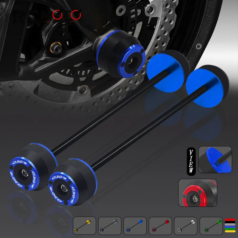 

New Motorcycle Accessories Front Rear Wheel Fork Slider Axle Crash Protector Cap For BMW G310R 2017-2021 2022 2023