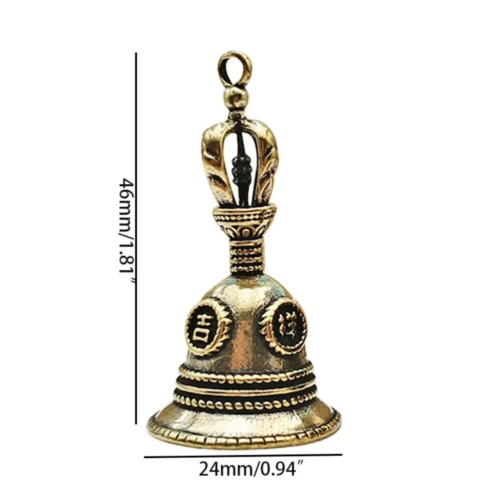 Mini Brass Auspicious Bell Pendant Handmade Craft Wind Chime Antique Copper Fengshui Home Decor wind bell wind chimes wind chime brass bell