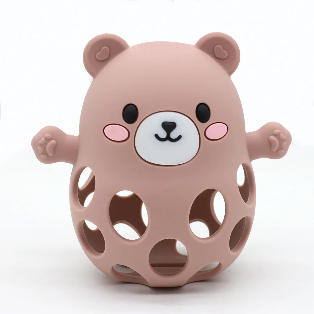 Silicone Bear-Shaped Teething and Sensory Toy