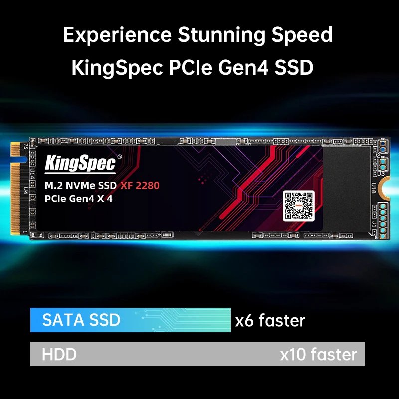  KingSpec VP101 2TB PCIe 5.0 M.2 SSD - Up to 10000 MB/s, M2 Gen 5  NVMe SSD with Heatsink & Fan, DirectStorage Enabled - Gaming, Photography,  Video Editing, Design : Electronics