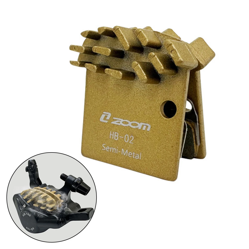

MTB Bicycle Bike Mechanical Hydraulic Disc Brake Pads Semi-Metal HB-02 For ZOOM Brake HB870 HB875 HB100 Cycling Accessories