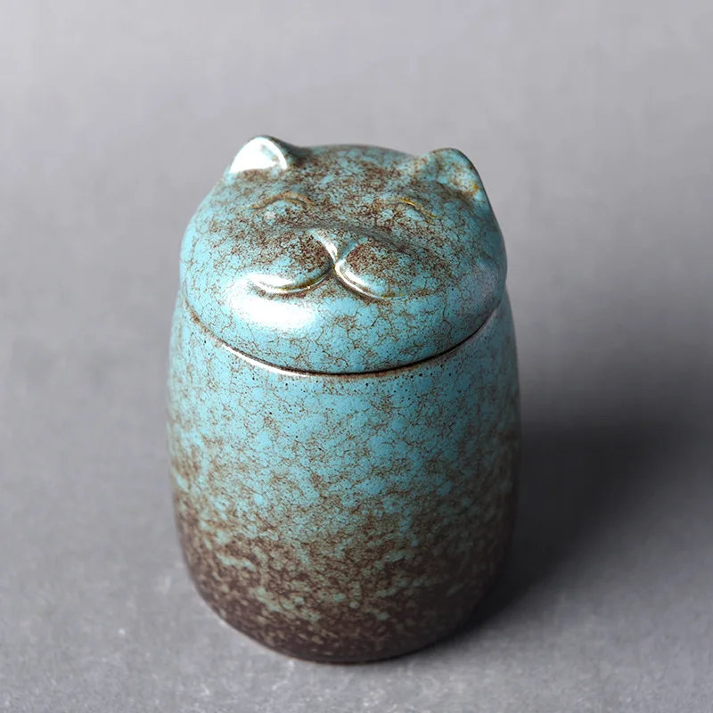 Cat shape Urn for Pet Ashes- Cat Shape Memorial Cremation Urns-Handcrafted Black Decorative Urns for Funeral，Cat urn，Dog urn