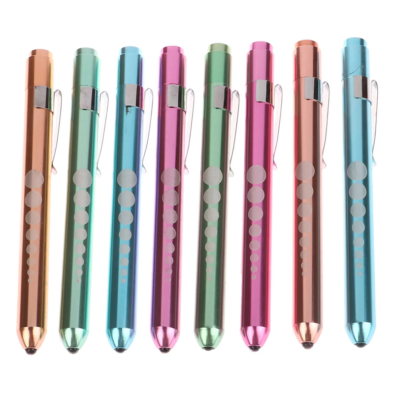Led flashlight mini flashlight led flashlights mini led flashlight led torch light medical light 1PC reusable LED medical penlight with pupil gauge pocket clip for nurses doctors reading
