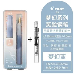 Japan Pilot Kakuno Pen - Madoromi Dream Series with Ink Bag Dispenser - M 0.6mm--0.7mm (Blue)