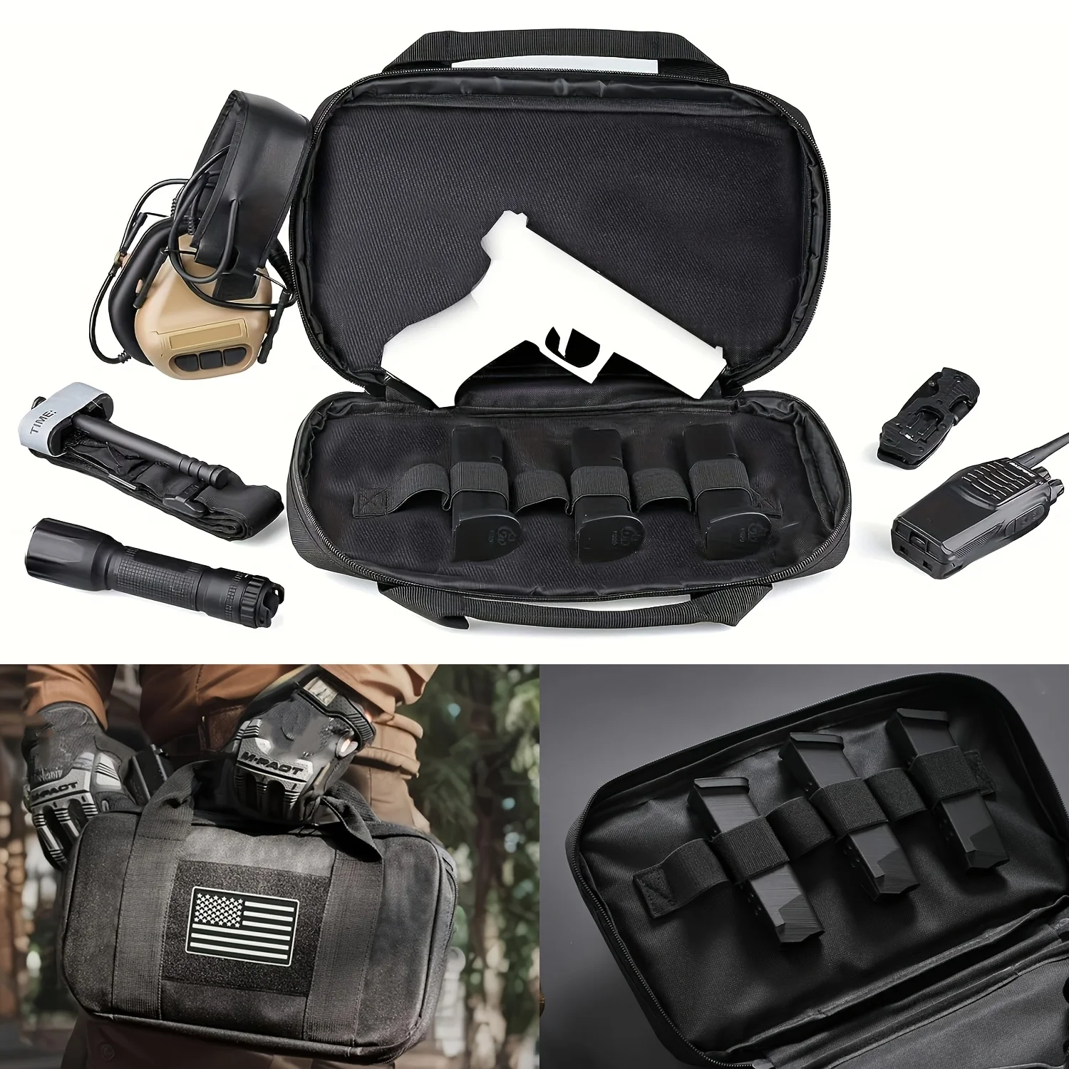 Tactical Gun Bag Airsoft Pistol Pouch Outdoor Sport Hunting Concealed Carry Portable Handgun Protection Case Hunting Accessories 6