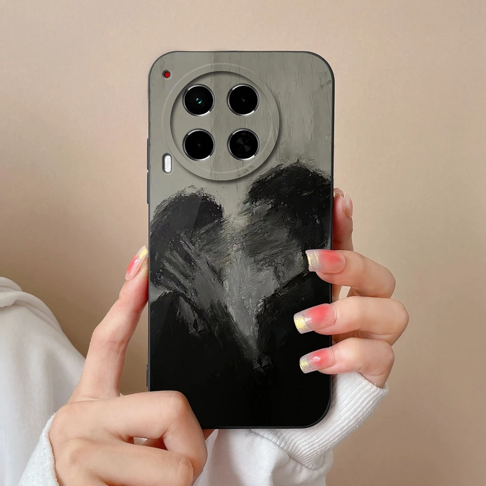 Luxury Soft Silicone Fashion Design Cover Case with Screen Protector