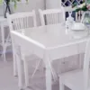 Clear Desk Mat Waterproof Plastic Table Cover Protector Vinyl Tablecloth Clear Desk Pad Protector Easy To Clear 4