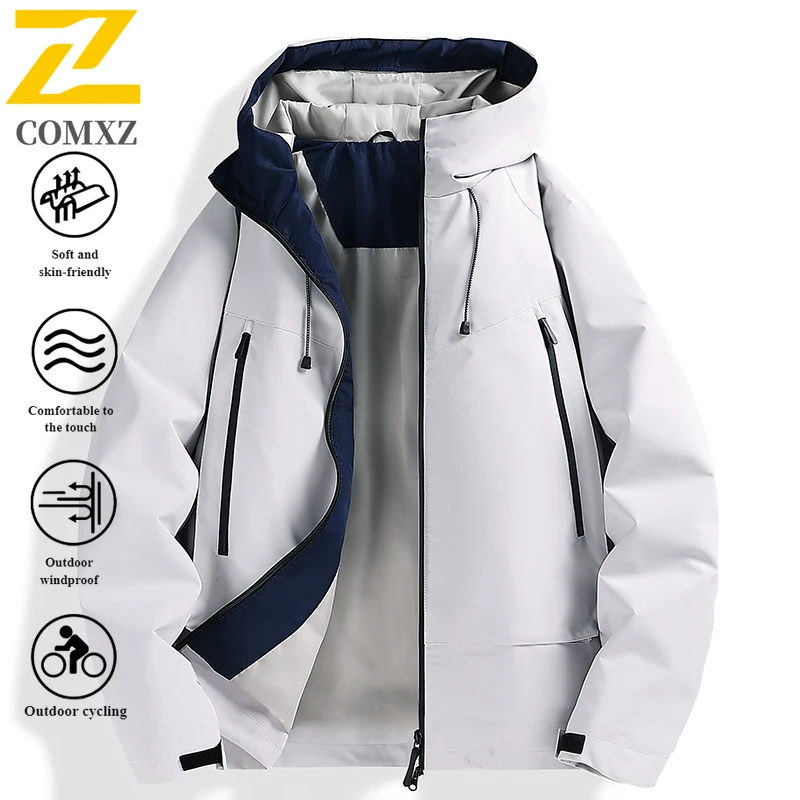 EiAO windbreaker Yama Style Solid  Men Women Waterproof Windproof Loose Fit Outdoor Jacket Coat for Hiking Camping Fishing 2025