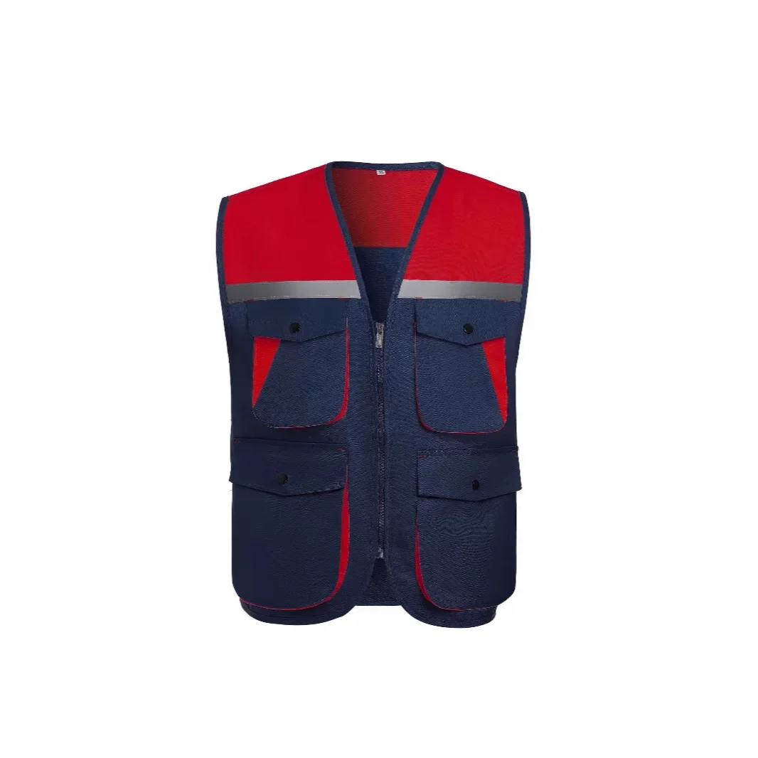 Gilet de travail épais avec bandes réfléchissantes pour équipes pêche et activités nautiques sécurisées