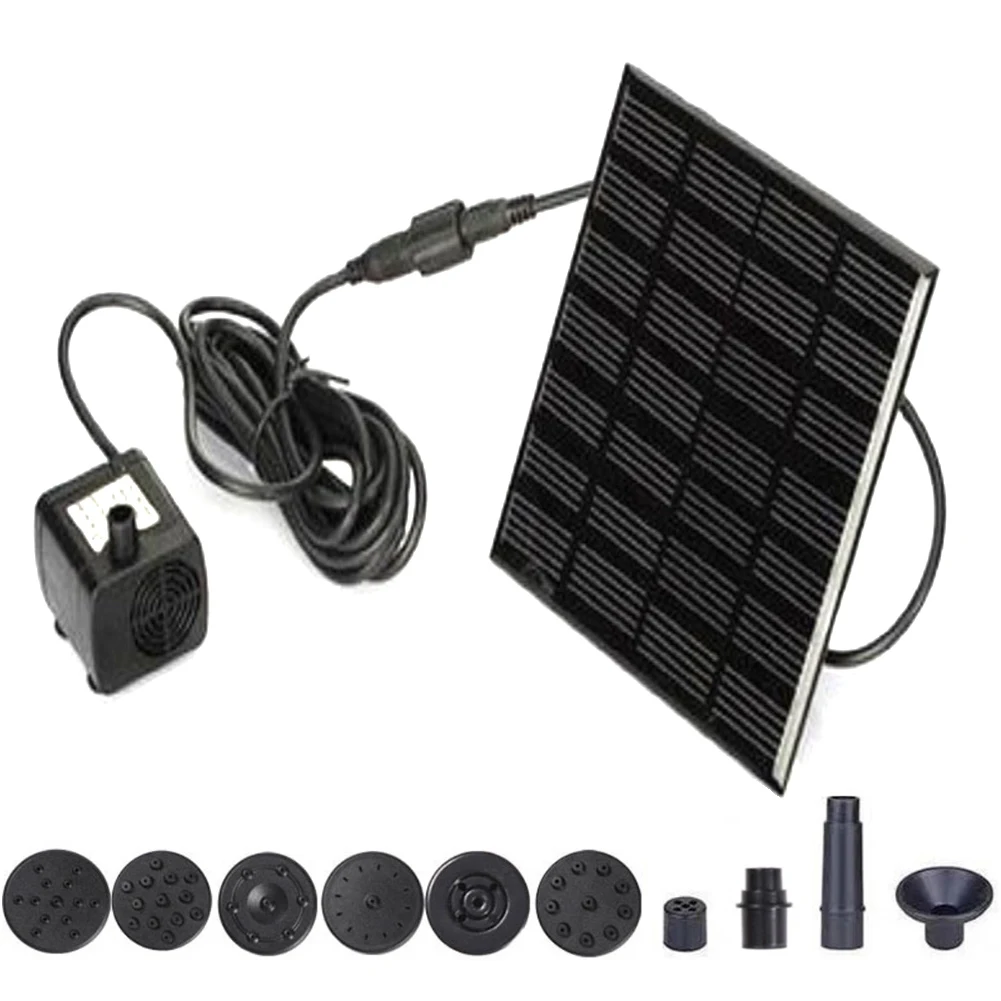 Solar Water Fountain Pump with 6 Nozzles for Outdoor Garden