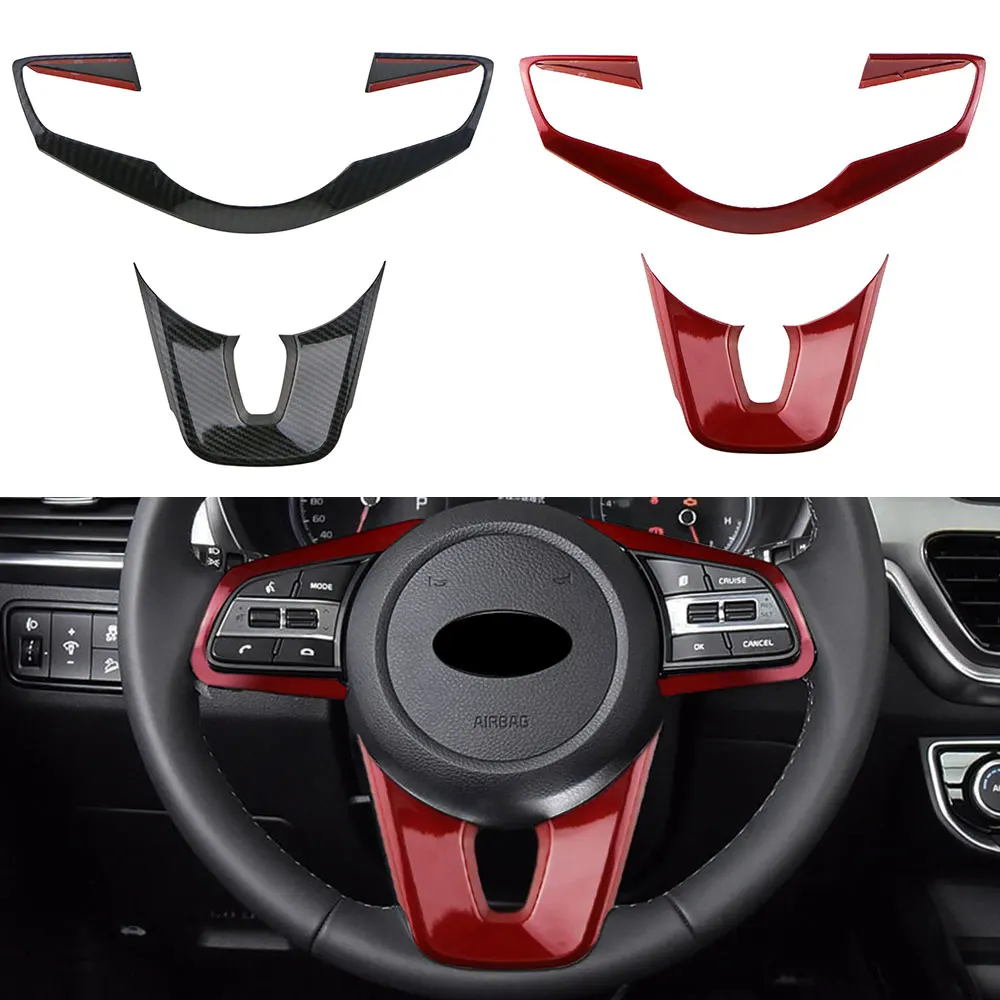 ABS Car Steering Wheel Buttons Panel Protection Cover Trim Sticker for Kia Forte K3 Interior Accessories