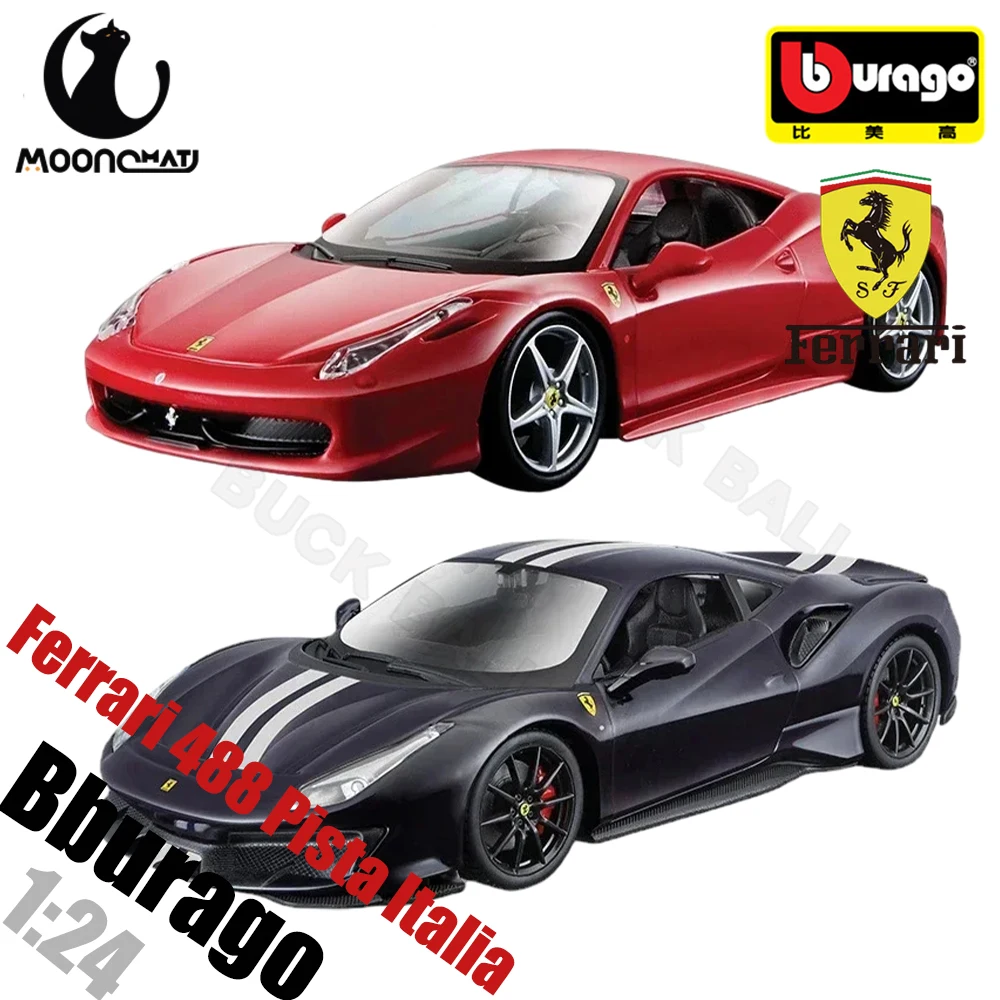 

Bburago 1/24 Ferrari 488 Pista Italia Sports Car Model Edition Alloy Luxury Vehicle Diecast Model Toys Collection Ornament Gift