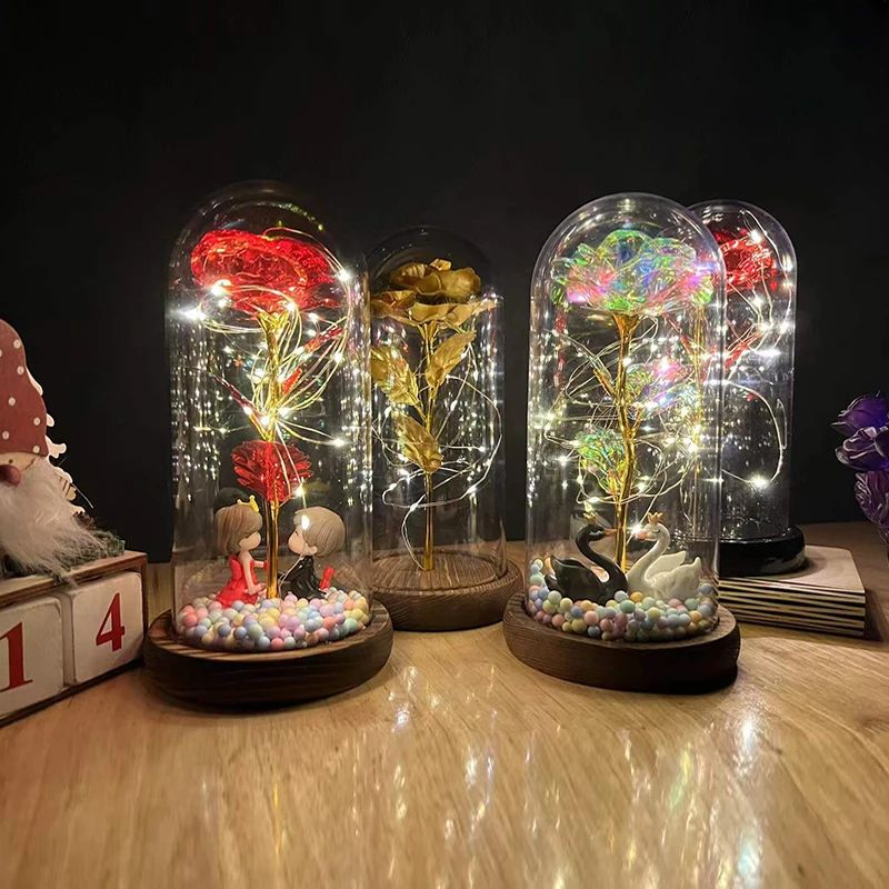 Beauty and The Beast LED Magic Galaxy Rose Eternity 24K Fairy String