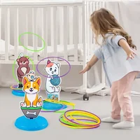 1 Set Kid Animals Ring Toss Game Toy (Base Color Random) Fun Parent-Child Interactive Game,Christmas Presents, Thanksgiving Gift 2