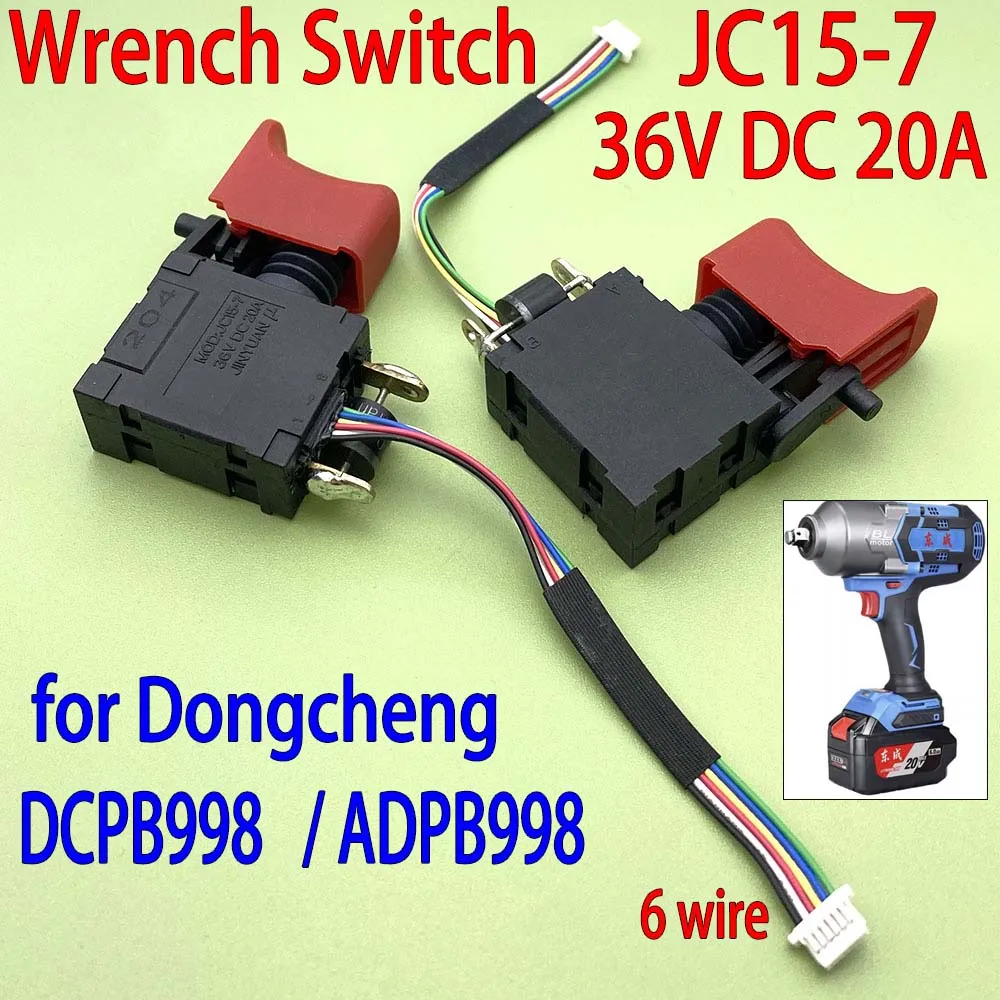 Bürstenloser Lithium-Elektroschraubenschlüsselschalter JC15-7 36 V DC 20 A großes Drehmoment Autoreparaturschlüsselschalter für Dongcheng DCPB998 ADPB998 – Detail 1