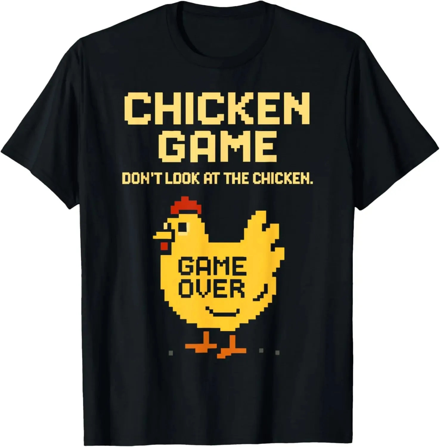 womens-funny-chicken-game-tshirt-dont-look-at-the-chicken-graphic-tee