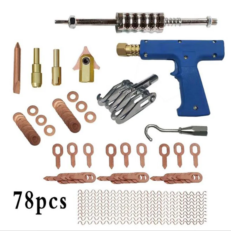 

78pcs/set Car Body Dent Repair Puller Dent Spot Repair Removal Device Welding Machine Pulling Hammer Tool Stud welder споттер
