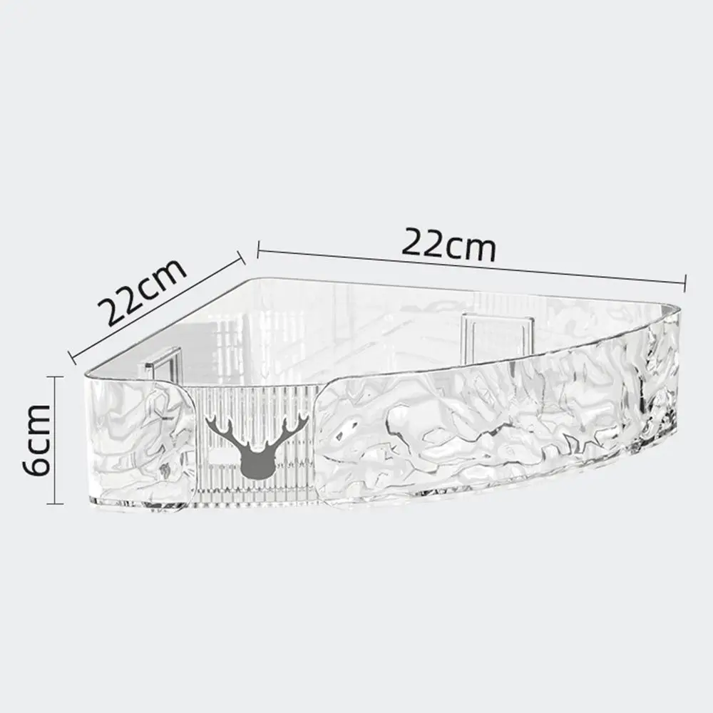 Water Ripple Bathroom Storage Rack Plastics Thickening Wall Storage Rack Punch Free Shower Gel Storage Rack Bathroom 6