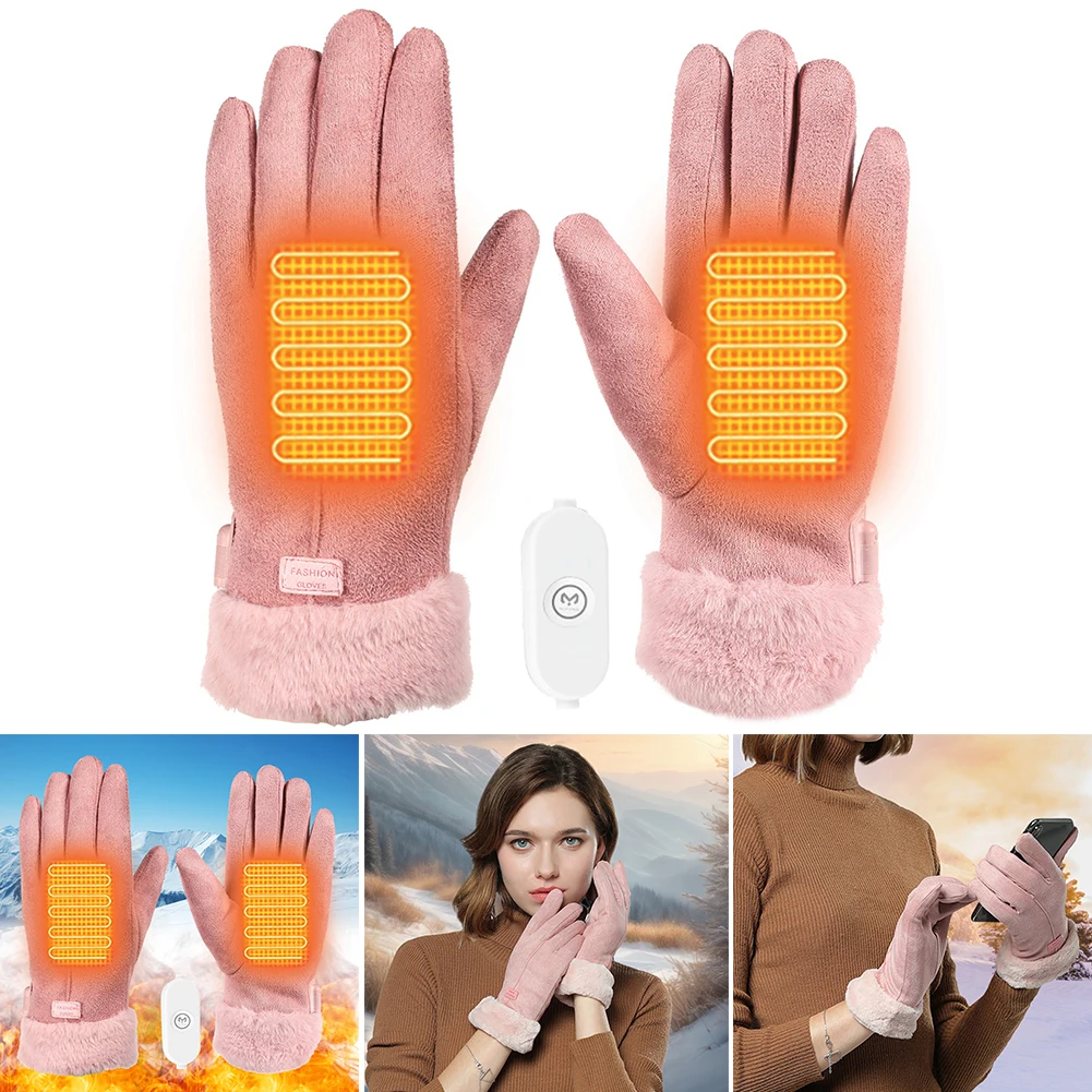 Electric Heated Gloves Thermal Hand Warmer 5000mAh Rechargeable Battery  Waterproof Heat Gloves Winter Outdoor Skiing Warm Gloves - AliExpress