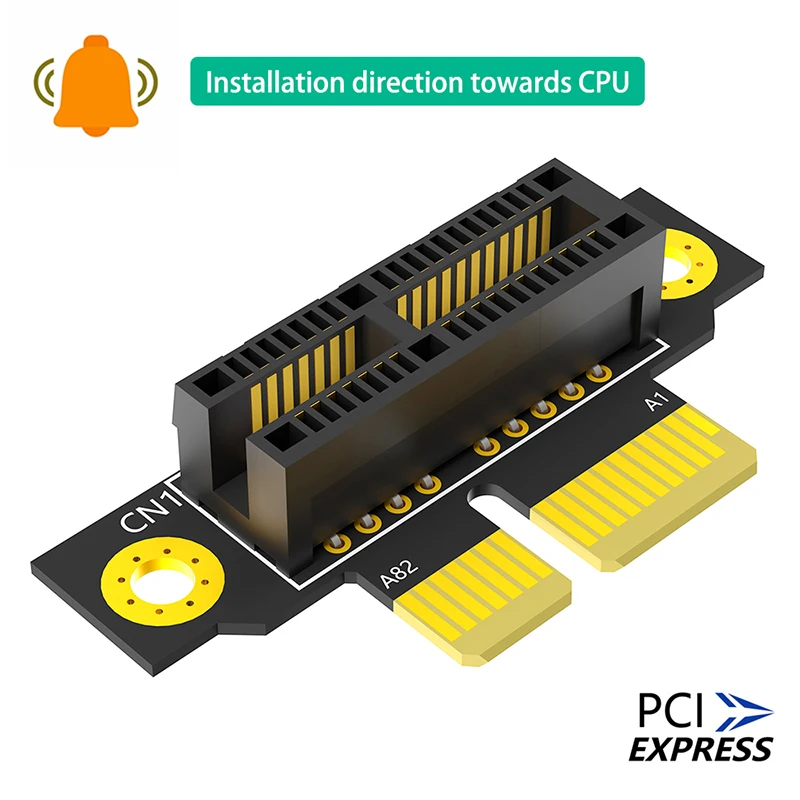 

20mm PCIE X1 3.0 90 Degree Reverse Male to Female Riser Card PCI Express 1X to 1X Converter Adapter Riser Board for 1U Server PC