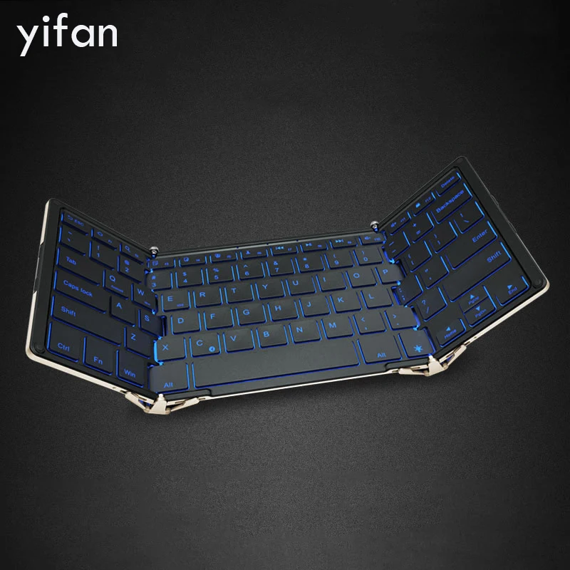 B.o.w Folding Keyboard Backlit 3color, Wire& Wireless, Trifolded