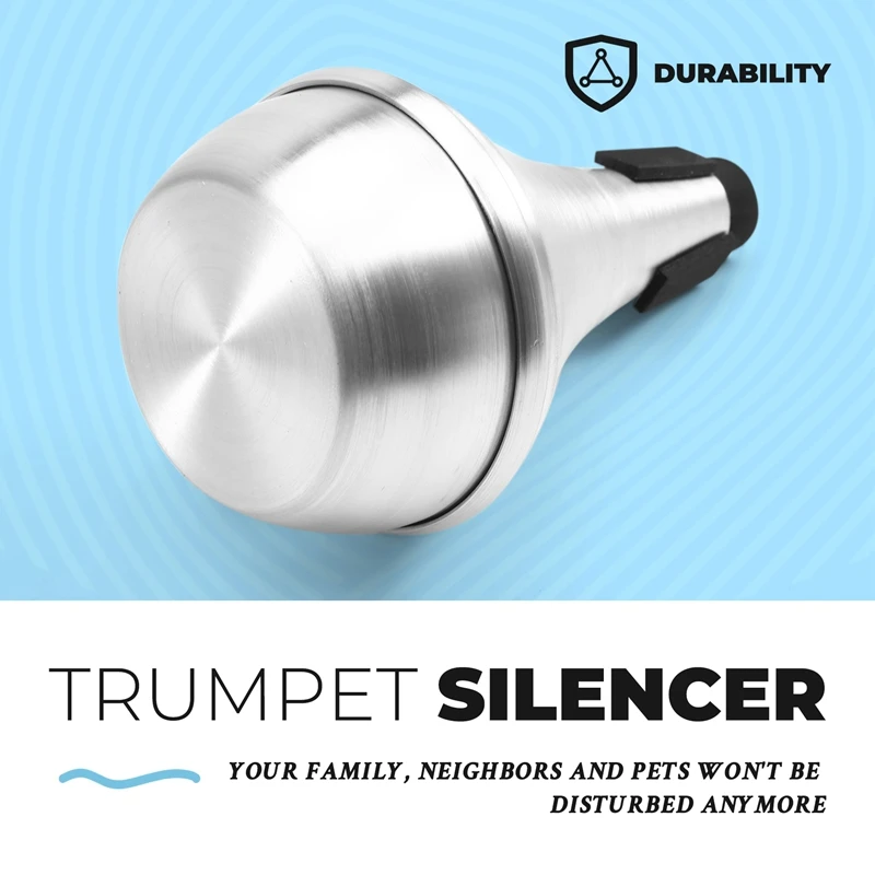 Weaker Beginners Practice Straight Body Mute Accessories Portable Mute Aluminum Alloy Trumpet