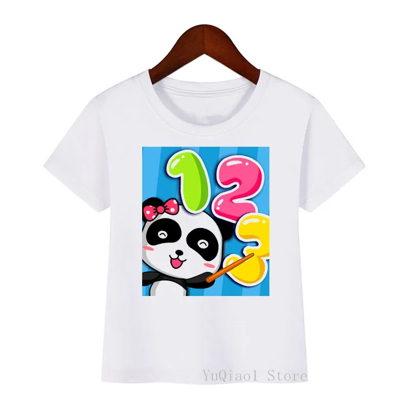 Rainbow Babybus Panda Graphic Print Tshirt Girls/Boys Kids Clothes Summer Short Sleeve T Shirt Harajuku Kawaii Children Clothing roblox t shirt T-Shirts