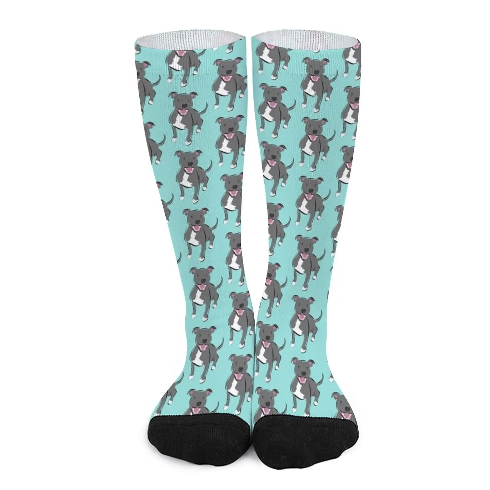 

Smiling Pitbull Socks cool socks compression socks Women