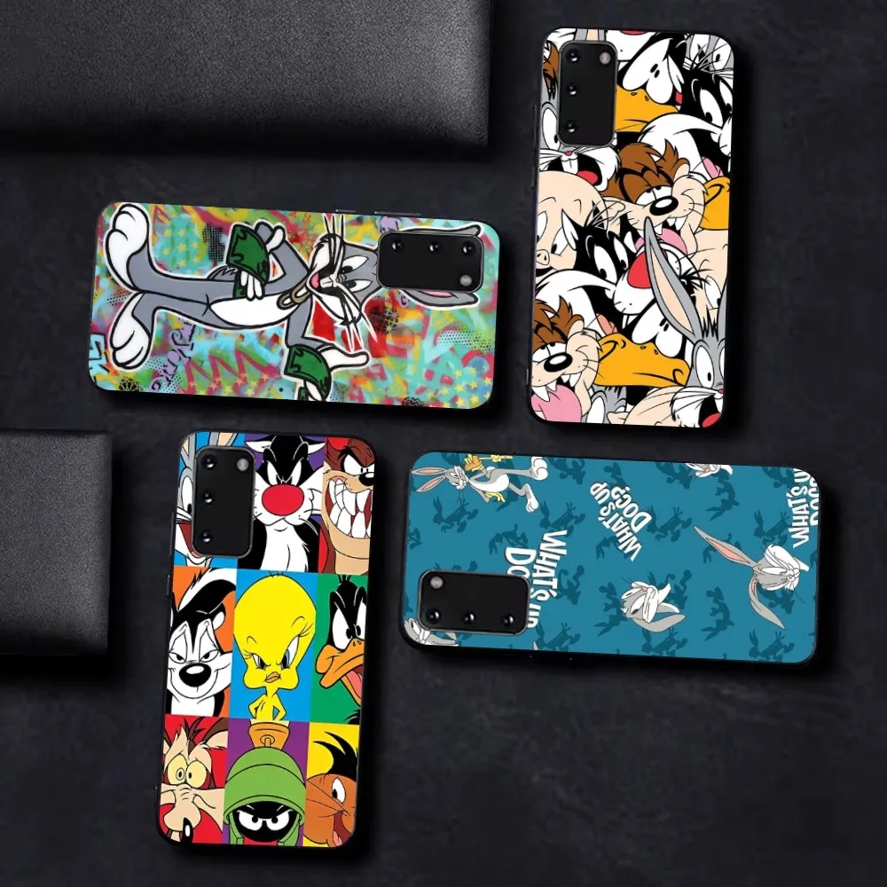 

Funny Cute Rabbit Wolf dog Cartoon Phone Case For Samsung S 9 10 20 21 22 23 30 23plus lite Ultra FE S10lite Fundas