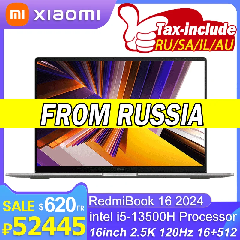 Xiaomi Mi Redmi Book 16 intel i5 13500H 16GB RAM 512GB SSD 16inch 2.5K 120Hz Screen JYU4577CN notebook laptop