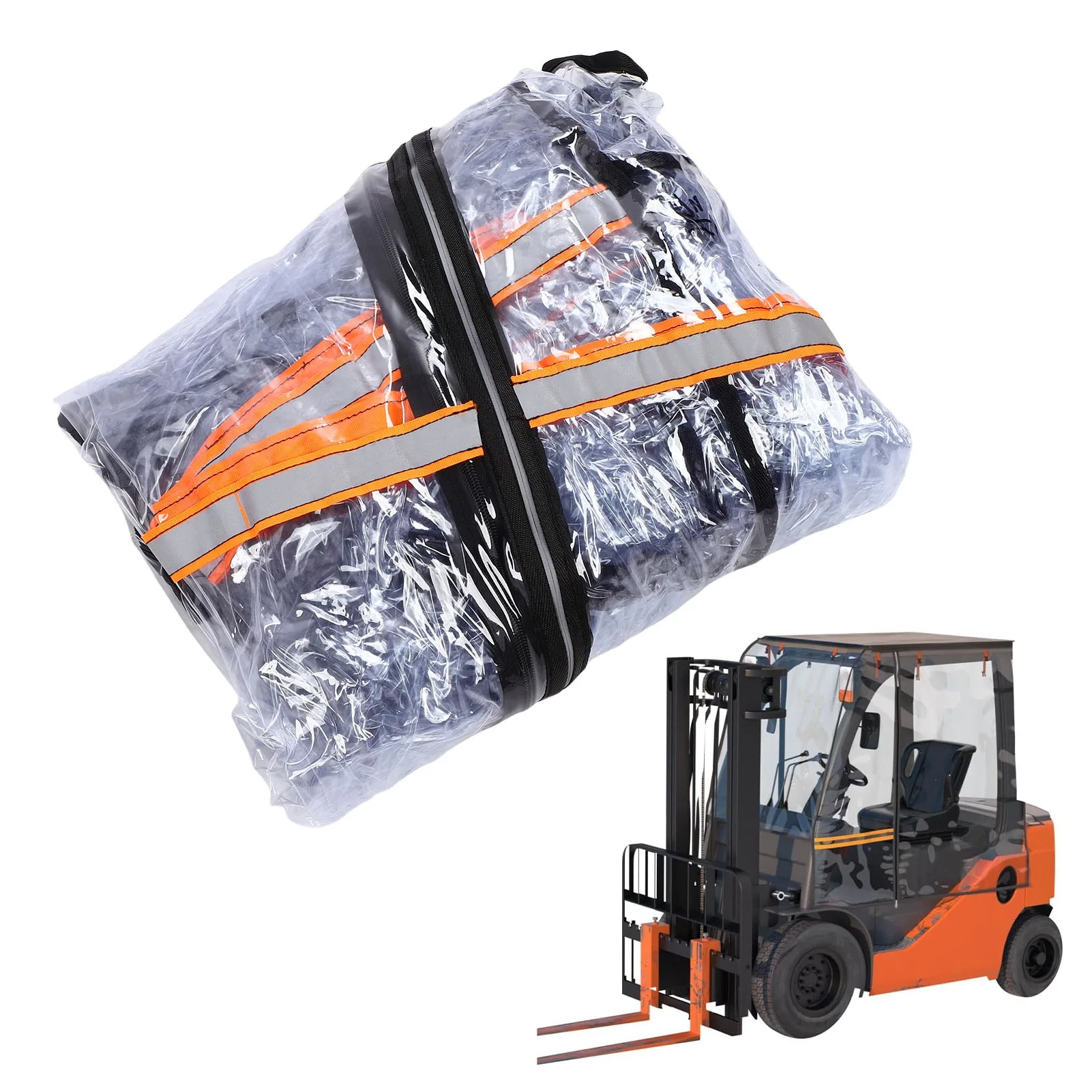All Weather Forklift Cover Forklift Rain Cover 6000 Lbs Weight Capacity  Clear Forklift Cover EVA for All Weather