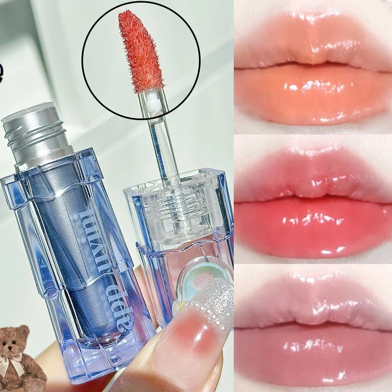 6 Colors Mirror Water Lip Gloss Lip Glaze Moisturizing Sexy Red Lip Tint  Liquid Lipstick Non-stick Cup Lip Gloss Korean Makeup - AliExpress