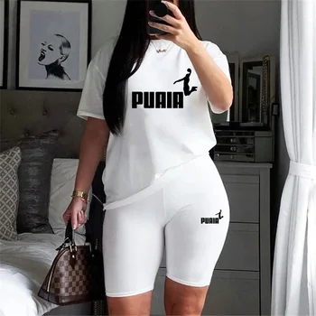 New Quality Casual Woman Clothing Summer Two Piece Set 2026 Women Tracksuit T-Shirts O-Neck Shorts Daily Short Sleeve Hot Sales 1