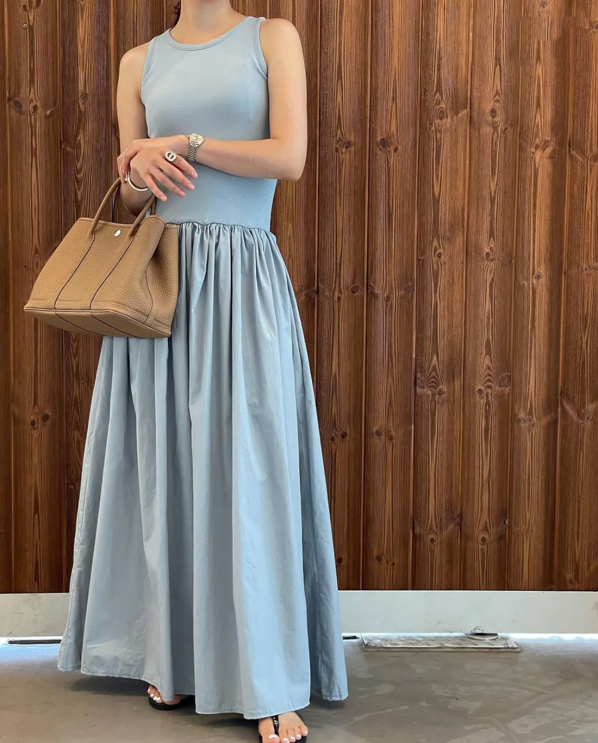 Women Elegant Long Dress Summer Sleeveless Korean Chic Dresses Ladies Vintage A Line Casual Long Robe Vestidos