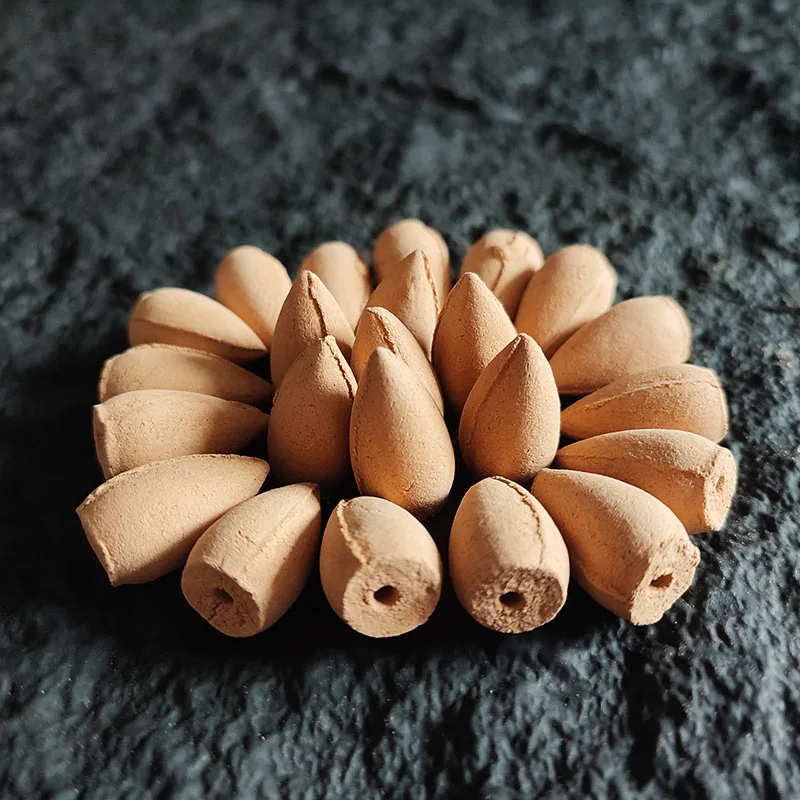 Natural Indian Cone Incense, Rose Scented, for Backflow Burners - Home, Tea Room, Hotel Fragrance