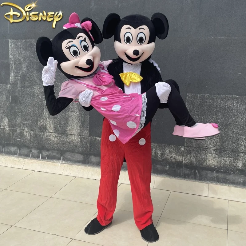 

Индивидуальный дизайн, Классические персонажи из мультфильма Disney, Микки и Минни Маус, рекламный костюм для взрослых, милый талисман