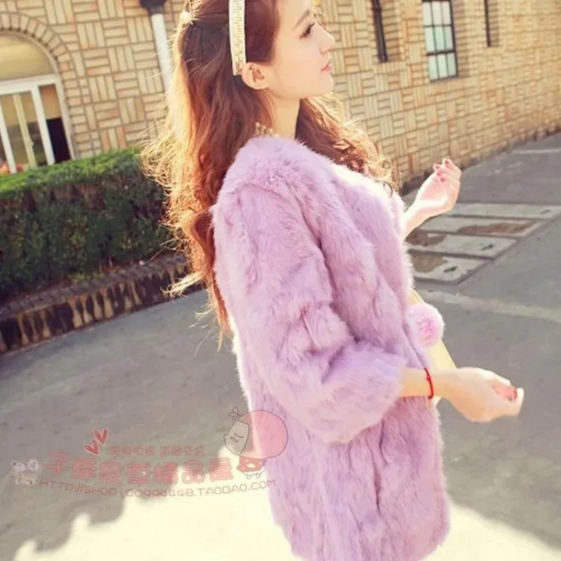 2023 New Women Winter Faux Fur Coat Medium Length for Slimming Imitation Fur Outwear Thick Warm Outwear Fashion Casual Outcoat