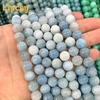 100% Natural stone Pure Natural Sea Blue Treasure jade Beads For Jewelry Making DIY Advanced sense Bracelets 15"Inch 6/8/10/12mm 1