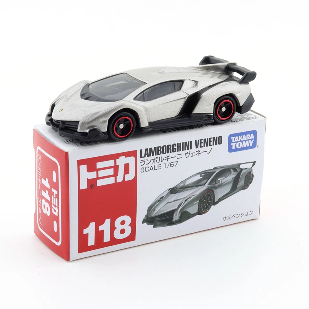 Набор миниатюрных автомобилей Takara Tomy Tomica No.118 Lamborghini Veneno 1/67, Литые Автомобильные модели, украшения, Cas-игрушки, подарочные украшения