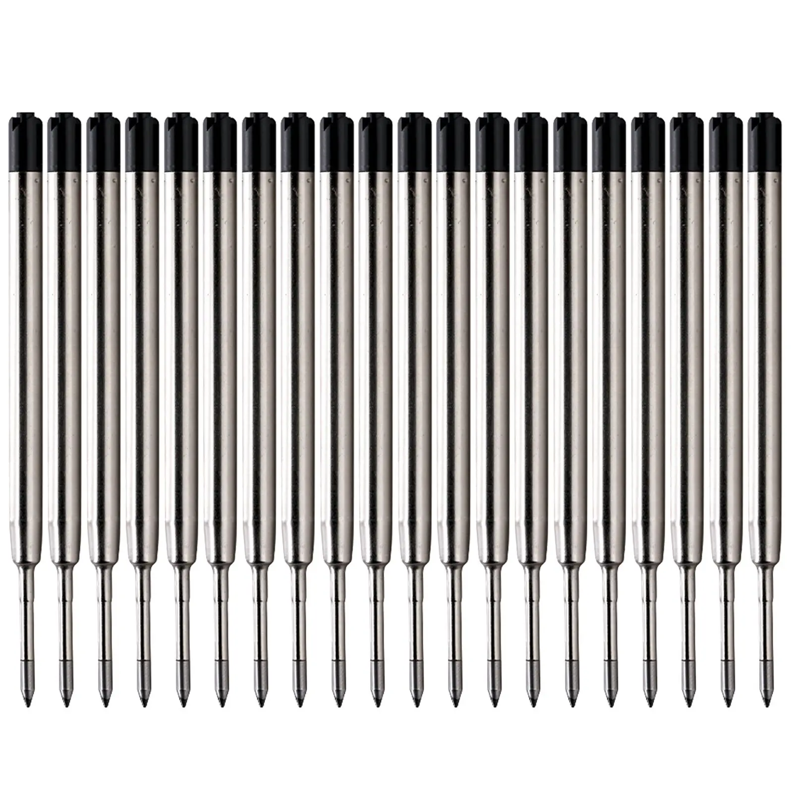 5 ricariche per penna Parker nera, lunghezza 9,9 cm, compatibili con penne a sfera Parker, pennino medio 0,7 (5