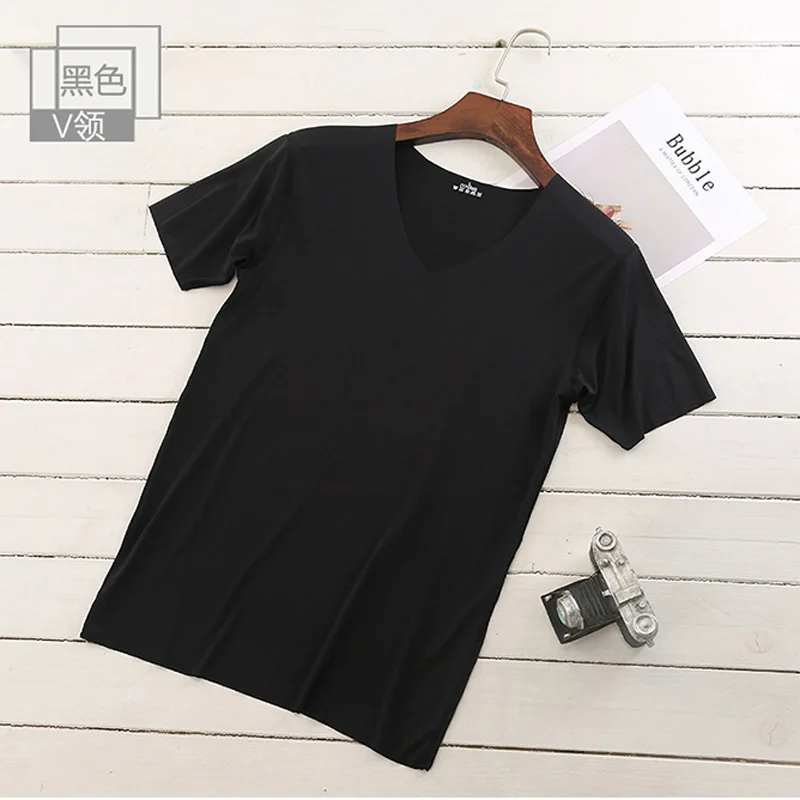 Breathable Ice Silk V Neck Short Sleeve T Shirts for Women Summer
