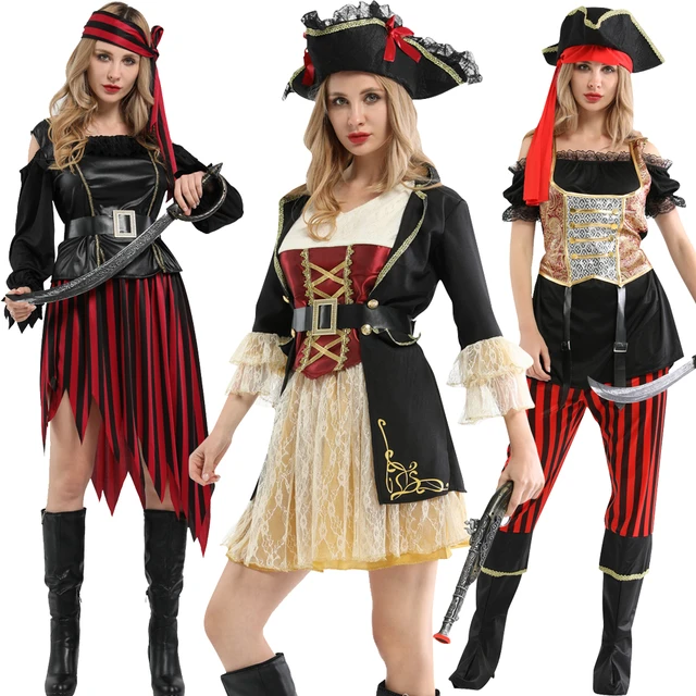 Fantasia Masculina Capitão Pirata Festa Halloween