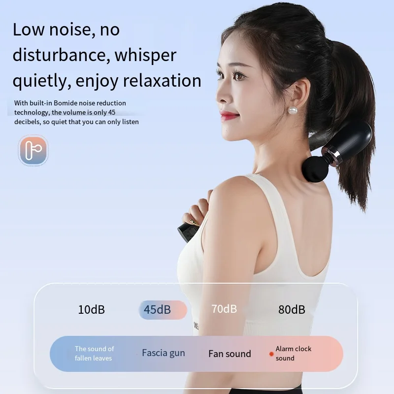 Fascia Gun with Extended Handle Elbow Upper Lower Back Muscle Relaxation Self-assist Massage Tool for Body Care Christmas Gift