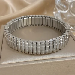 Five - Layer Beaded Two - Tone Stainless Steel Bracelet (D996964B - 003)