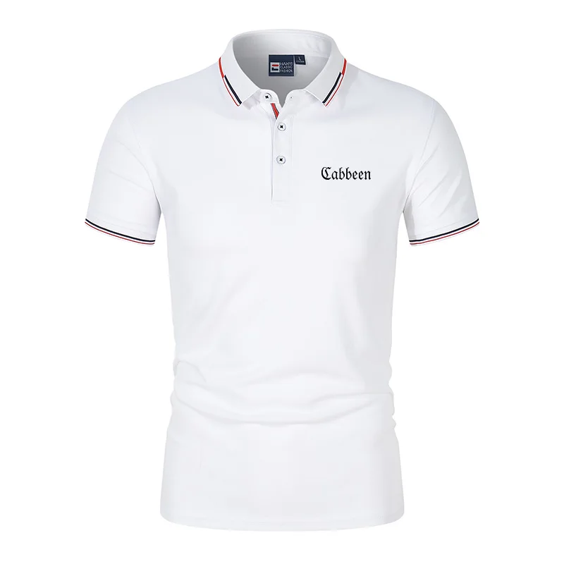 

Cabbeen brand men's summer new Polo printed top fashion casual men's short sleeved T-shirt