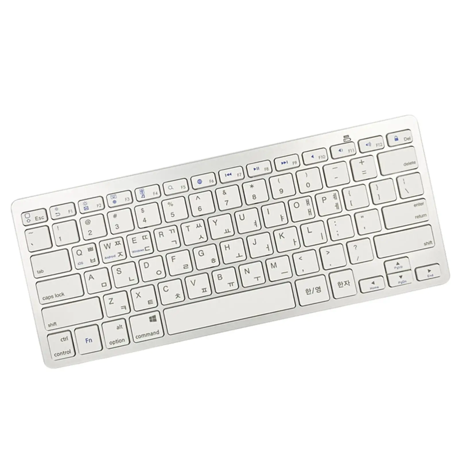 Portátil Prata Mini Teclado sem Fio Bluetooth Coreano 78 Chaves - Imagem 2